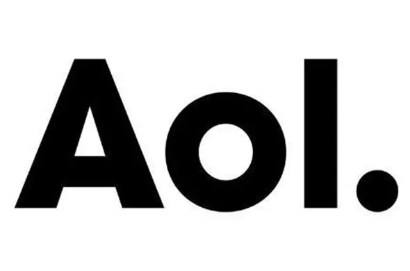 Aol's logo after the break with Time Warner