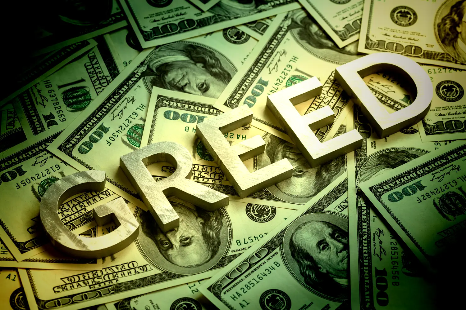 How does the deadly sin of Greed apply to branding and marketing?